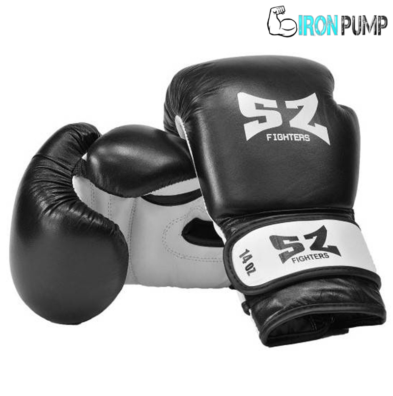 SZ FIGHTERS - БОКСОВИ РЪКАВИЦИ (ИЗКУСТВЕНА КОЖА) - ЧЕРЕН ЦВЯТ